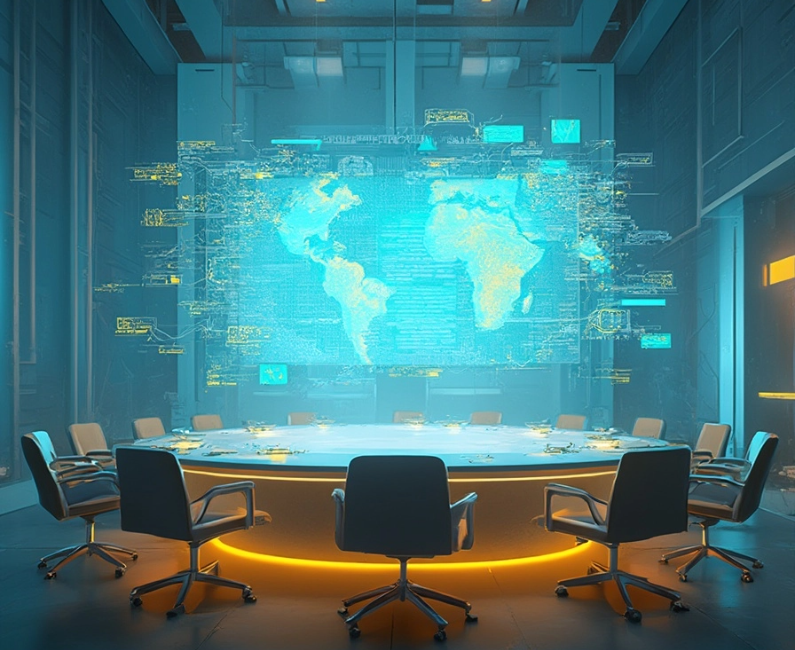 pikaso_texttoimage_A-futuristic-abstract-boardroom-setting-with-a-lar