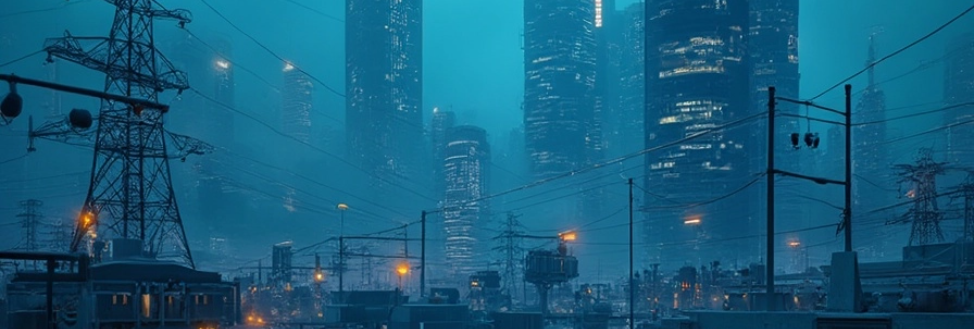 pikaso_texttoimage_a-futuristic-cityscape-at-dusk-with-dark-blue-domi